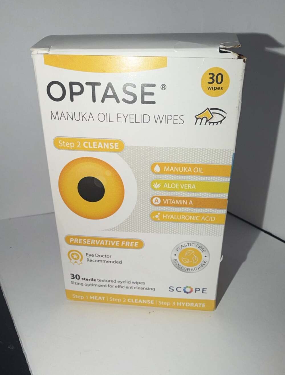 Optase Manuka Oil Eyelid Wipes Size 30 Count